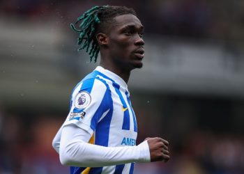 BURNLEY, ENGLAND - AUGUST 14: Yves Bissouma of Brighton and Hove Albion during the Premier League match between Burnley and Brighton & Hove Albion at Turf Moor on August 14, 2021 in Burnley, England. (Photo by Robbie Jay Barratt - AMA/Getty Images)