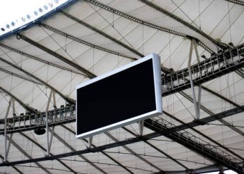 Giant LED screen in stadium with major national and international events.